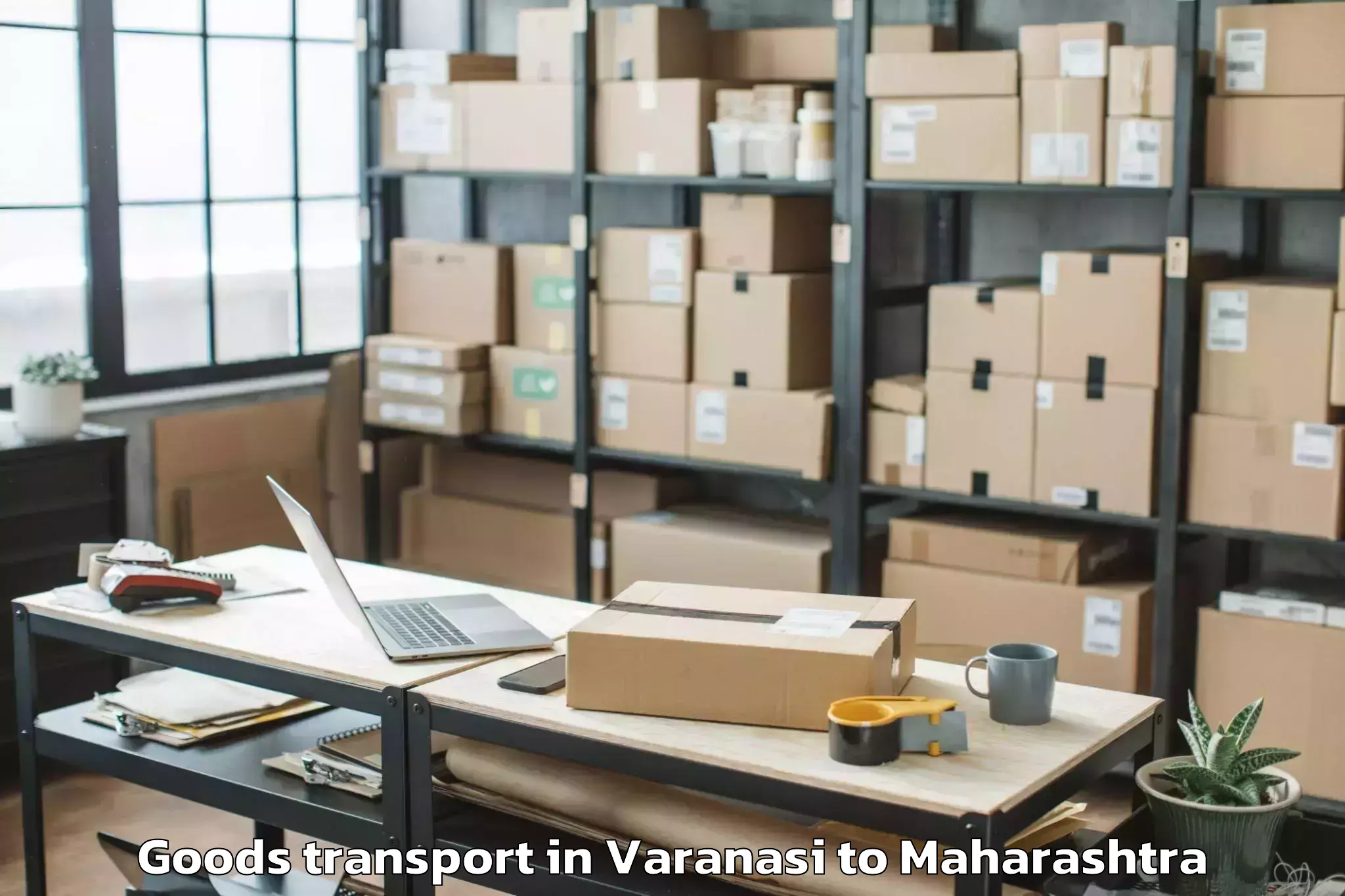 Trusted Varanasi to Mhasla Goods Transport